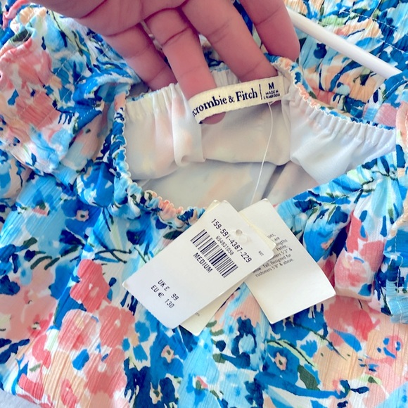 Abercrombie & Fitch Floral Blue and Pink Maxi Dress - Picture 10 of 11